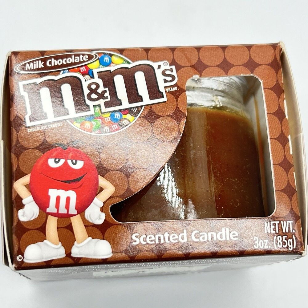 Star Brite M&Ms Scented Candle RED Chocolate  3oz NIB